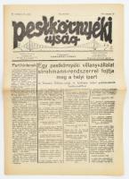 1936 Pestkörnyéki Újság XI. évf. 13. sz., 1936. márc. 30., a címlapon a Vecsési Villamossági Rt.-vel kapcsolatos cikk, 6 p.