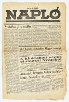 1936 Napló c. magyar nyelvű nagyváradi lap 1936. júl. 7-i száma, benne érdekes írásokkal, hirdetésekkel. Kisebb lapszéli sérülésekkel, foltokkal, 8 p.