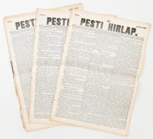 1848 A Pesti Hírlap 3 db száma, április 12., 13., 14.