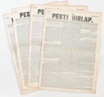 1848 A Pesti Hírlap 4 db száma, május 10., 11., 12., 13.