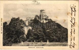 1906 Zboró, Zborov; várrom. Divald Adolf 24. / Zborovsky hrad / castle ruins (fl)