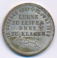 Német Birodalom 1888. "III. Frigyes császár 1831-1888" ezüstözött bronz emlékérem (26mm) T...