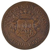 Miletics Katalin Janka (1942- ) 1992. "Az Országzászló újraavatása 1992 nov. 11. / Kunszentmárt...