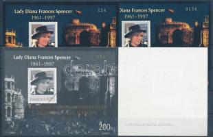 1998/A5b Regionális akna konferencia 4 db-os emlékív garnitúra arany felülnyomással, azonos sorszámmal (45.000) / souvenir sheet collection with 4 varieties and gold overprint