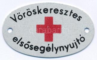 DN Vöröskeresztes elsősegélynyújtó fém jelvény (27x45mm) T:XF