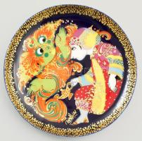 Bjorn Wiinblad: Aladdin és a csodalámpa, Rosenthal studio-linie kézzel festett porcelán. Németország, Eredeti dobozában d: 20 cm