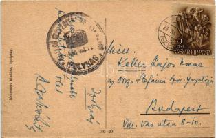 Ipolyság, Sahy; tér. Neumann kiadása / square + "1938 Az első visszatért magyar város Ipolyság&...