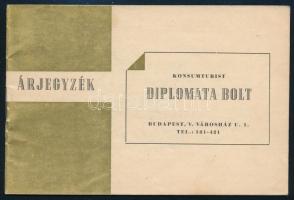 1966 Konsumturist Diplomata Bolt árjegyzéke, 12 sztl. lev.