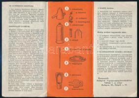 cca 1960 Autosyphon készülék prospektus