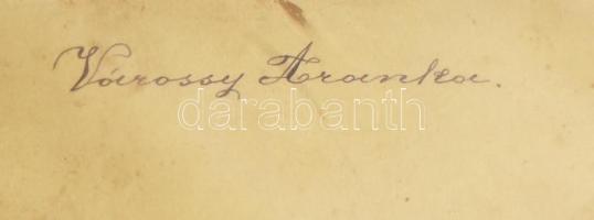 cca 1896 Várossy Mihály (1844-1922) tanár, író, költő és Várossy Aranka portréi, 2 db nagy méretű ke...