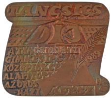 Rajki László (1939-) 1989. "Táncsics-díj - A Táncsics Mihály Gimn. és Ip. Szakközépisk. Cé. Ala...