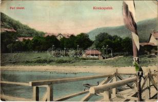 1910 Kovácspatak, Kovacov; part részlet. Groszner B. kiadása / riverside (EB)