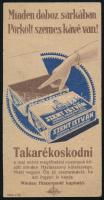 1925 Szent István cikória kávépótlék számolócédula