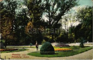 1912 Pozsony, Pressburg, Bratislava; Liget / Aupark / park (EK)