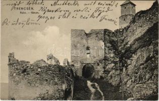 1911 Trencsén, Trencín; várrom / Trenciansky hrad / castle ruins (EK)