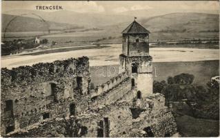 1911 Trencsén, Trencín; várrom / Trenciansky hrad / castle ruins (EK)