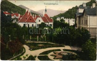 1909 Trencsénteplic, Trencianske Teplice; nyaralók. Wertheim Zsigmond kiadása / villas, spa (EM)