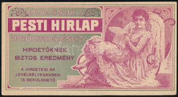 cca 1910 Pesti Hírlap szecessziós számolócédula