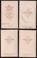 cca 1872-1877 4 db portréfotó Samuel Herter/Herter Samu brassói (Kronstadt/Brasov) műterméből, 10x6 ...
