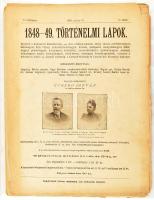 1896 1848-1849. Történelmi Lapok szórványszámok rossz állapotban