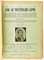 1896 1848-1849. Történelmi Lapok szórványszámok rossz állapotban