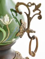 Gyertyatartó. bronz, kézzel festett kerámia hibátlan 57 cm