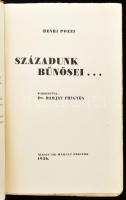 Henri Pozzi: Századunk bűnösei. Ford. Dr. Marjay Frigyes. Bp., 1936, Dr. Marjay Frigyes. Kiadói illu...