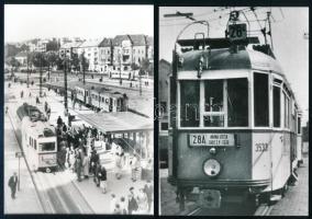 Budapesti villamosok, 6 db utólagos nagyítás, 15×10 cm