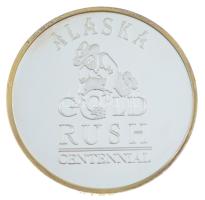 Amerikai Egyesült Államok 2011. "Alaszka - Az aranyláz centenáriuma" kétoldalas, peremén j...