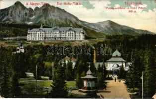 1908 Tátralomnic, Tatranská Lomnica (Magas-Tátra, Vysoké Tatry); Palota szálloda. Divald Károly műintézete 1823-1908. / hotel (EK)