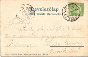 1908 Tátra, Magas-Tátra, Vysoké Tatry; Tarpatak nagy vízesése. Cattarino S. kiadása / Kohlbachtal gr...