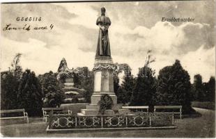Gödöllő, Erzsébet királyné (Sisi) szobor. Heisler Ferenc kiadása (EB)