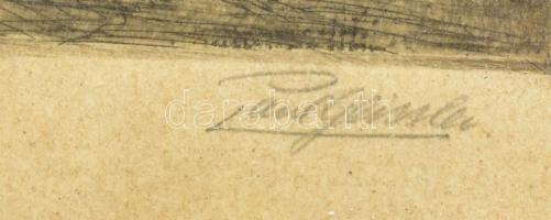 Paul Geissler (1881-1965): Öreg kapu egy német városban (Eingang der alten...). Rézkarc, papír, jelz...