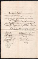 1896 Budakalász, ingatlan adásvételi szerződés, Popper Illésné (szül. Spitzer Franciska) és Popper S...