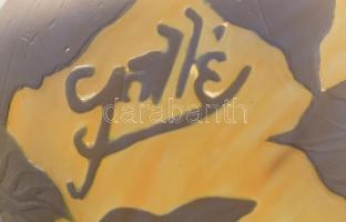 Gallé TIP asztali lámpatalp, kopott, jelzéssel, m: 17,5 cm