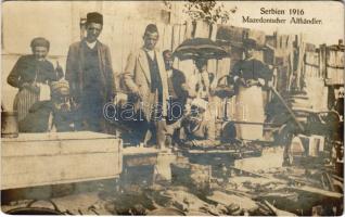 Serbien 1916. Mazedonischer Althändler / Serbian market with Macedonian merchants (fl)