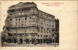 1913 Budapest V. Strasser-féle bérpalota, Sacher pensio, Sladky üzlete, dohány és szivar. Irányi utca 21.