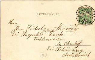 1906 Budapest VI. Andrássy út, Oktogon tér, "Magyar Szó" szerkesztősége, Redlich Zsigmond ...