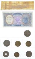 Egyiptom 8db-os szuvenír érme- és bankjegytétel T:AU-F
Egypt 8pcs souvenir coins and banknote lot C...