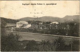 1914 Budapest XII. Zugliget, Follért K. (Posta vezérigazgatója, államtitkár volt) nyaralója. Kloze Róbert kiadása (EK)