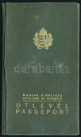 1937 Magyar Királyság által kiállított fényképes útlevél / Hungarian passport