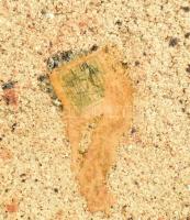 Feloldatlan jelzéssel: Retro mázas kerámia falikép, kis kopással, 26x22 cm