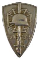 ~1930. "Országos Frontharcos Szövetség" fém miniatűr jelvénye tű nélkül (16x10mm) T:AU / Hungary ~1930. "Hungarian Front Fighters Association" metal miniature badge without pin (16x10mm) C:AU