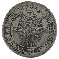 1679K-B 15kr Ag "I. Lipót" Körmöcbánya (5,90g) T:VF vésett haj, patina, hajlott lemez
Hun...