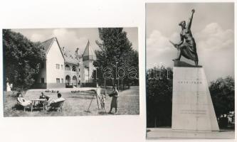 Kecskemét - 8 db modern 1,20 Ft-os Képzőművészeti Alap képeslap (Művésztelep, zsinagóga, 1919-es Tan...