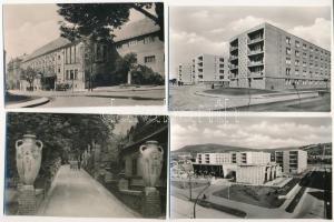 Pécs - 8 db modern főleg 1,20 Ft-os Képzőművészeti Alap képeslap (villamosok, autóbuszok, Újmecsekal...