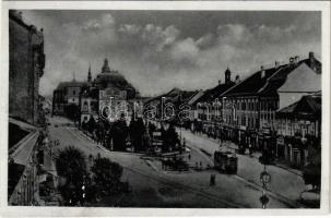 1938 Kassa, Kosice; Stefánikovo ul. / utca, villamos / street, tram