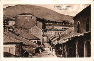 1916 Mostar, Türkenviertel / Turkish quarter + K. und K. Milit. Post Mostar (EK)