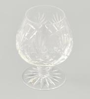 6 db kristály konyakos pohár. Hibátlan 12 cm