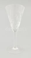6 db kristály pezsgős pohár. Hibátlan 20 cm